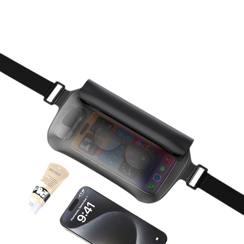 Veekindel vöörihma kott ujumiseks ja vabaajategevusteks — TPU materjal, 0,8 l maht, veekindel kangas