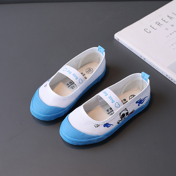 Lastetantsukingad lõuendist, slip-on elastse riba, keskmise kõrgusega ülemine, kummitald, puuvillane vooder, täppgraffiti motiiv