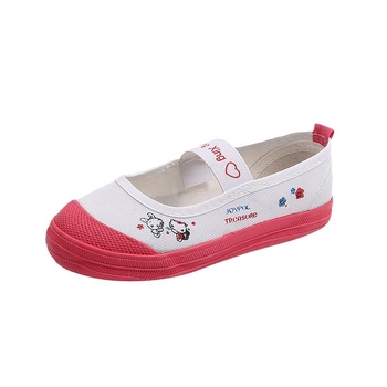 Lastetantsukingad lõuendist, slip-on elastse riba, keskmise kõrgusega ülemine, kummitald, puuvillane vooder, täppgraffiti motiiv