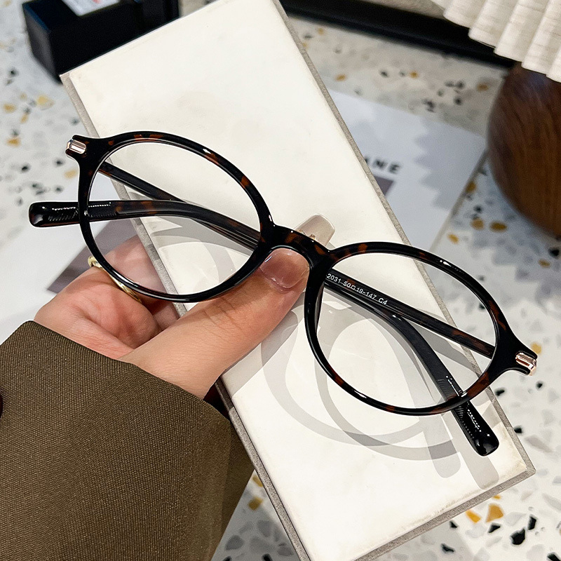 NERD stiliaus ovalūs akiniai vyrams ir moterims, modelis 52031, plastikiniai rėmeliai, padengtos lęšiai, lęšio storis 1.0, šviesos pralaidumas 99%