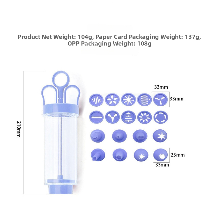 Dekoravimo šautuvas sausainiams ir tortams — ABS, Baked Xi, nešiojamas, DIY, saugus ir be kvapo