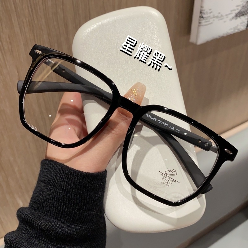 TR-90 rėmas su medžio tekstūros dizainu, receptiniai akiniai trumparegystei ir astigmatizmui, PC lęšiai su mėlynos šviesos filtru, modelis ZM-WM310008TR, GB/T14214-2019