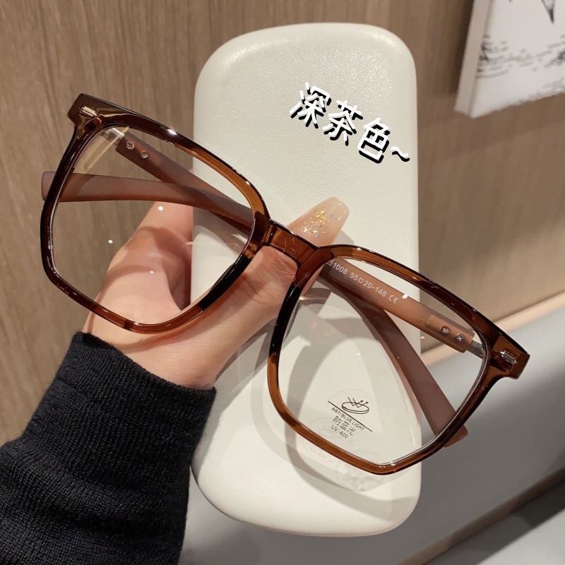 TR-90 rėmas su medžio tekstūros dizainu, receptiniai akiniai trumparegystei ir astigmatizmui, PC lęšiai su mėlynos šviesos filtru, modelis ZM-WM310008TR, GB/T14214-2019