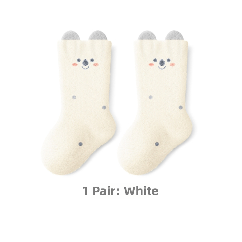 Detské ponožky, hrubé, s fleecovou podšívkou, stredne vysoké, zimné, unisex, žakár pletené, hlavný materiál nylon 80%