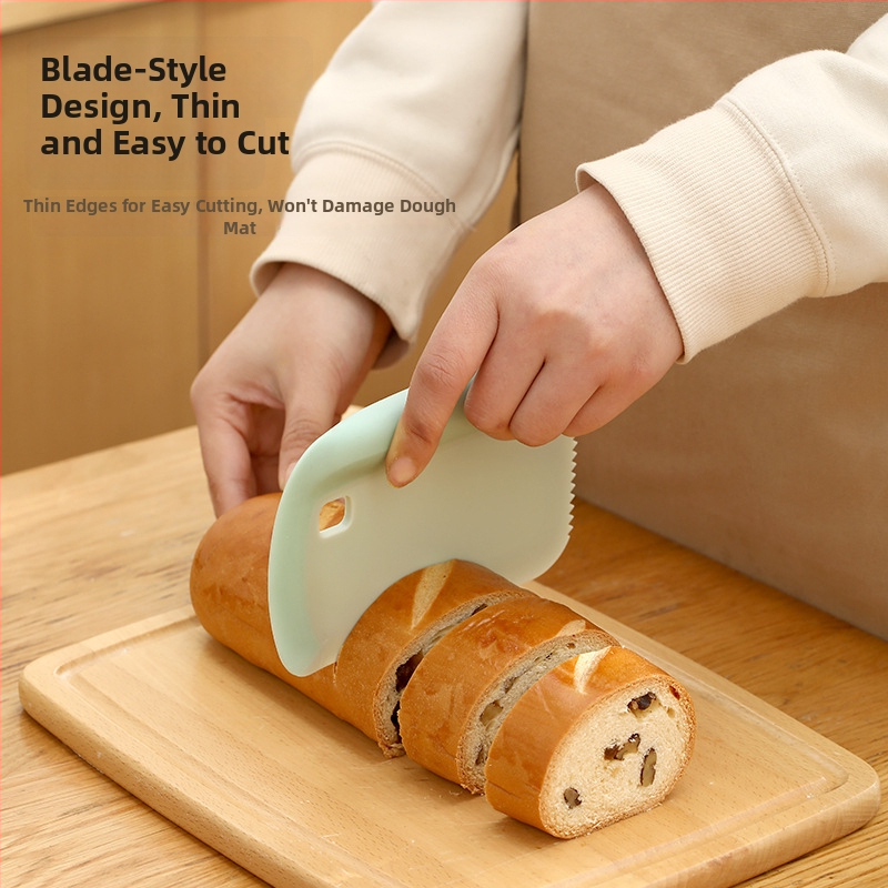 Multifunkcinis tešlos pjovimo peilis ir virtuvės mentele su matavimo skale, PP medžiaga, šiuolaikinio minimalistinio dizaino