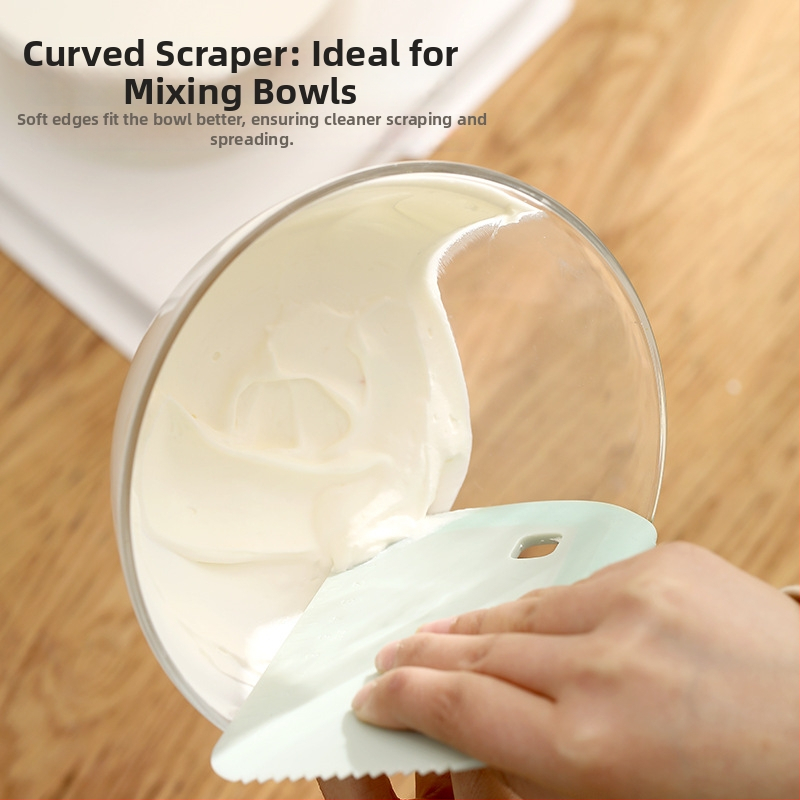 Multifunkcinis tešlos pjovimo peilis ir virtuvės mentele su matavimo skale, PP medžiaga, šiuolaikinio minimalistinio dizaino