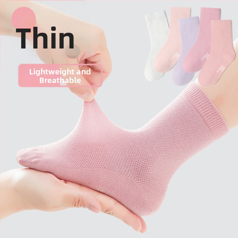 Laste sokid kevad-sügis, 100% puuvill, hingavad, higist imavad, antibakteriaalsed ja deodoriseerivad, keskmise pikkusega