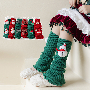 Laste talvesokid akrüüllõngast, Jacquard muster, keskmise pikkusega, paksud, hingavad ja niiskust imavad, tüdrukutele 3–8 aastat