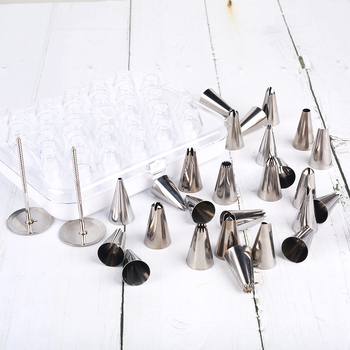 Nerūdijančio plieno dekoravimo antgalių rinkinys, 30 vnt dėžutėje, kepimui