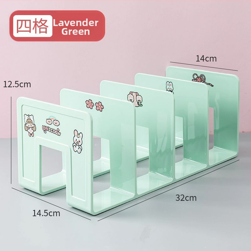 Plastmasas grāmatu statīvs ar daudzsekciju atdalītāju birojā – Modelis 388, tīrā masa 290 g, iepakojums 1 gab