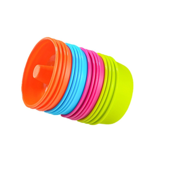 Set de forme din silicon circular pentru brioșe și gogoși, 16 buc., rezistente până la 230°C, forme de copt