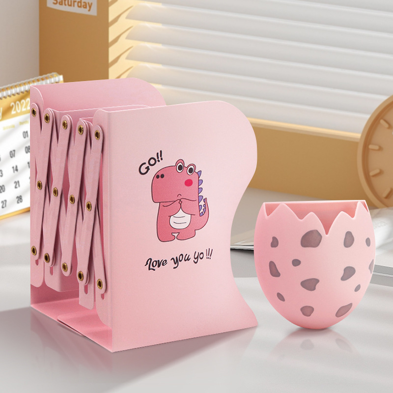 Behúzható asztali könyvespolc vasból, diákok számára