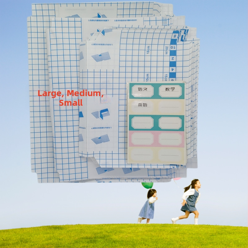 Knygų viršelių rinkinys – Rui Bo, mažas langelių raštas, PP medžiaga