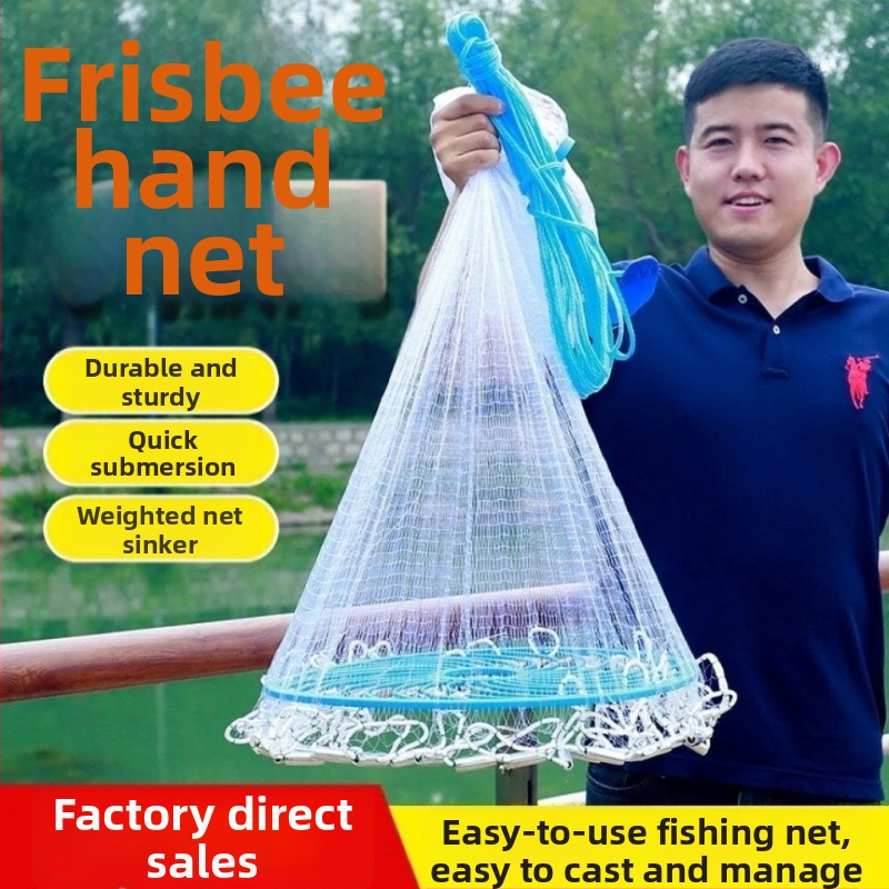Frisbee-stiilis viskvõrk kalapüügi jaoks, käsitsi viskamine, nailonist monofiilament, Haitong Fishing Gear