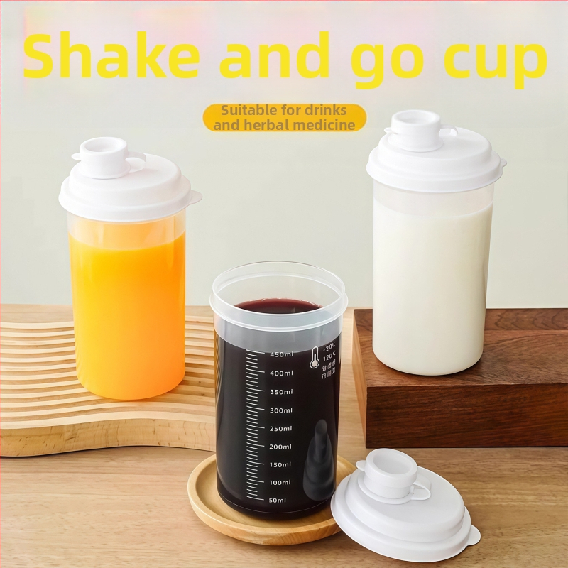 Nešiojama plastikinė taurelė su sandariu dangteliu, maisto kokybės medžiaga, tinkama kavai ir sojų pienui, aukšta temperatūrinė ištvermė