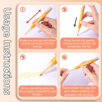 Akrilový trblietavý marker – Happy Journey, kompatibilný s akvarelom, fluoreskujúcim a perleťovým vzhľadom