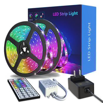 Lixing Lighting RGB LED ταινία με τηλεχειριστήριο, αυτοκόλλητη, 12V, 5050 LED, 18/30 LED, γωνία δέσμης 120°, ρυθμιζόμενη φωτεινότητα
