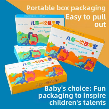 Vaikų vienkartinės PE pirštinės, atskirai supakuotos, maisto kokybės, skaidrios, 0,01 mm storis, namų naudojimui