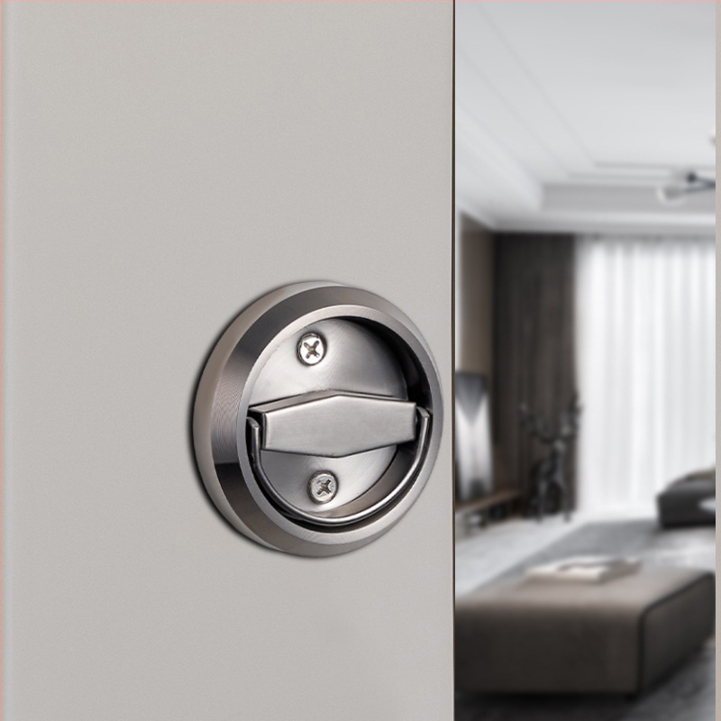 Брава за врати с пръстен за дърпане, от 304 неръждаема стомана, модел MC-LH, за дървени, плъзгащи и скрити врати