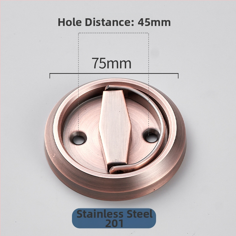 Брава за врати с пръстен за дърпане, от 304 неръждаема стомана, модел MC-LH, за дървени, плъзгащи и скрити врати