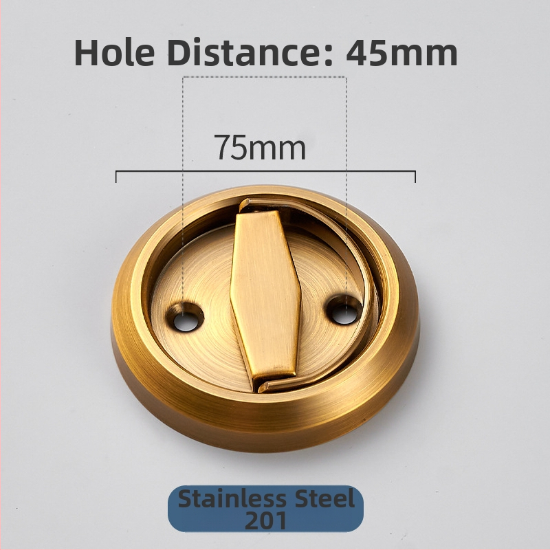 Брава за врати с пръстен за дърпане, от 304 неръждаема стомана, модел MC-LH, за дървени, плъзгащи и скрити врати