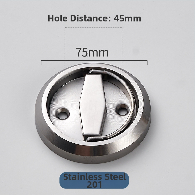 Брава за врати с пръстен за дърпане, от 304 неръждаема стомана, модел MC-LH, за дървени, плъзгащи и скрити врати
