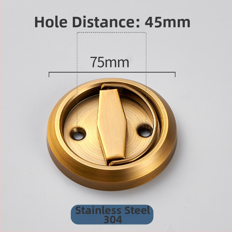 Брава за врати с пръстен за дърпане, от 304 неръждаема стомана, модел MC-LH, за дървени, плъзгащи и скрити врати