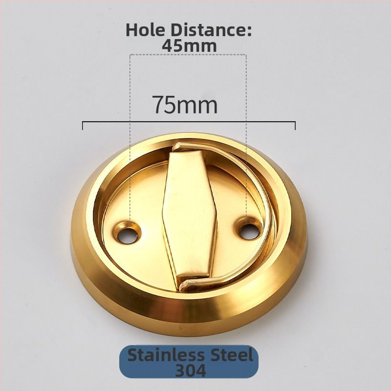 Брава за врати с пръстен за дърпане, от 304 неръждаема стомана, модел MC-LH, за дървени, плъзгащи и скрити врати