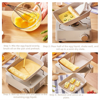 Tava za prženje – nepreklizavajuća, japanski stil, aluminijska legura, za pržena jaja, 0,6 kg