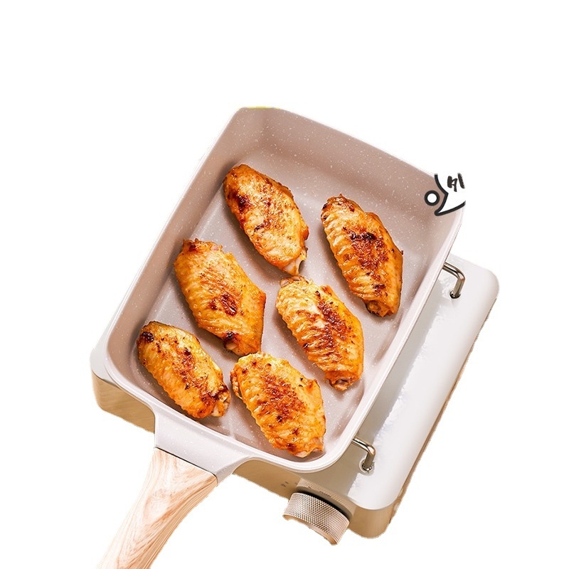 Tava za prženje – nepreklizavajuća, japanski stil, aluminijska legura, za pržena jaja, 0,6 kg