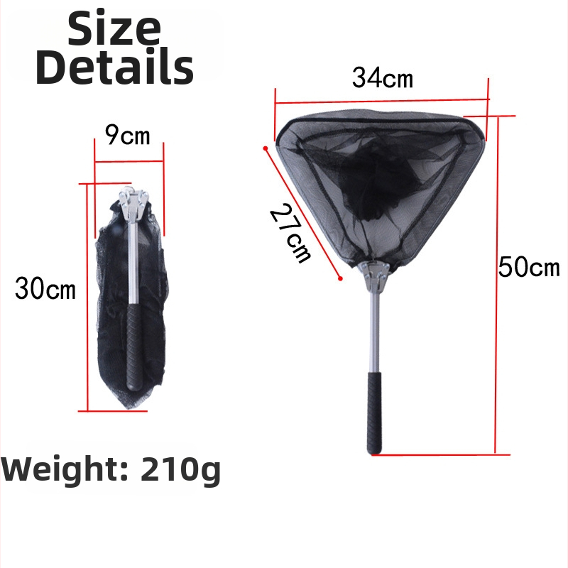 Alumiiniumist sulamist kalastusvõrk integreeritud kolmnurkse peaga ja alumiiniumist vardaga