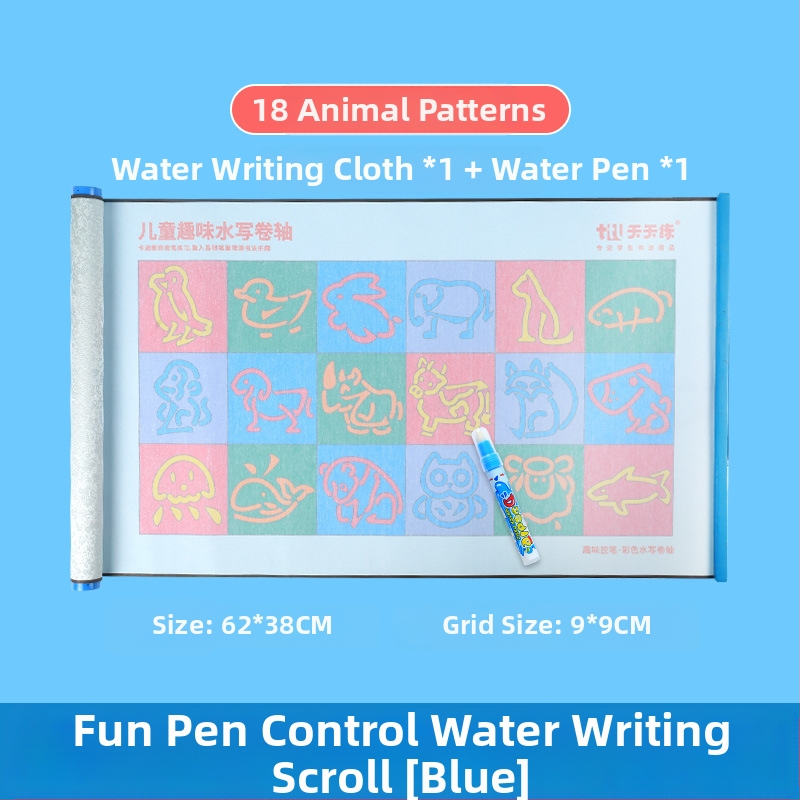 Daily Practice Water Writing Cloth – Vaikų rašymo kontrolės treniruočių rinkinys, Rulonas, Švietėjiškas