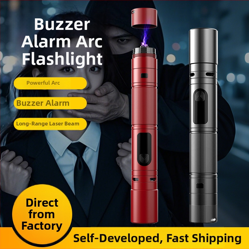 Lauko žibintas kemperiams ir asmeninei apsaugai, aliuminio lydinio korpusas, lazerinis šviesos šaltinis, teleskopinis priartinimas, 5W, įkraunama baterija (talpa 500)