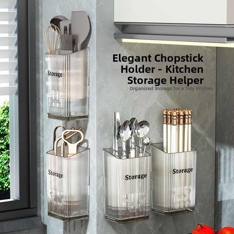 Sieninis lazdelė laikiklis be gręžimo, drenažo dizainas, PP medžiaga, daugiafunkcinis virtuvės organizatorius