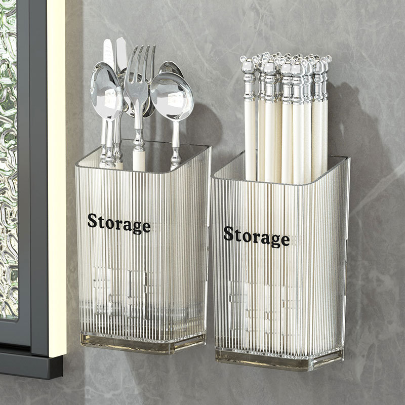 Sieninis lazdelė laikiklis be gręžimo, drenažo dizainas, PP medžiaga, daugiafunkcinis virtuvės organizatorius