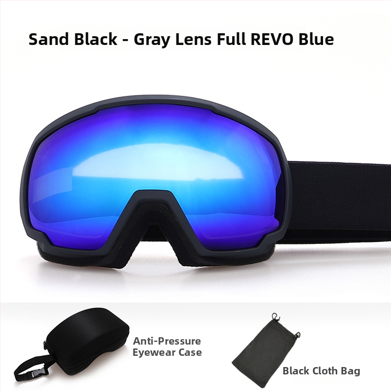 Slēpošanas briļes no TPU, divu slāņu pret miglošanos, pieaugušajiem, polarizētas un pret vēju