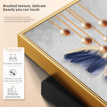 Hárompaneles falikép, absztrakt, keretezett, PS keret, kristályfilmes vászon