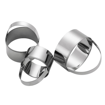 Set od 3 nehrđajućih kalupa za kekse, okrugli kalupi za pečenje