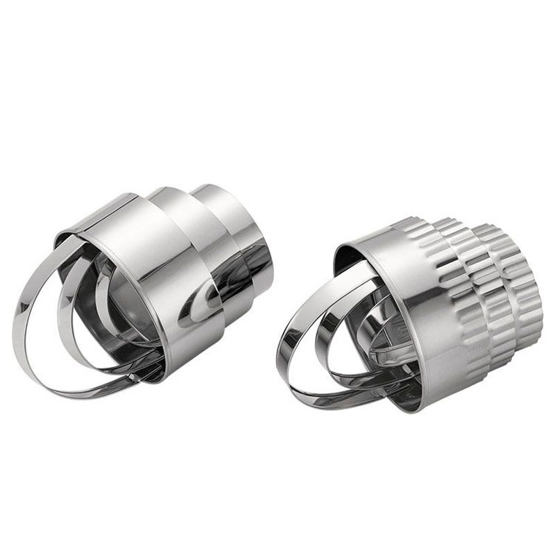 Set od 3 nehrđajućih kalupa za kekse, okrugli kalupi za pečenje