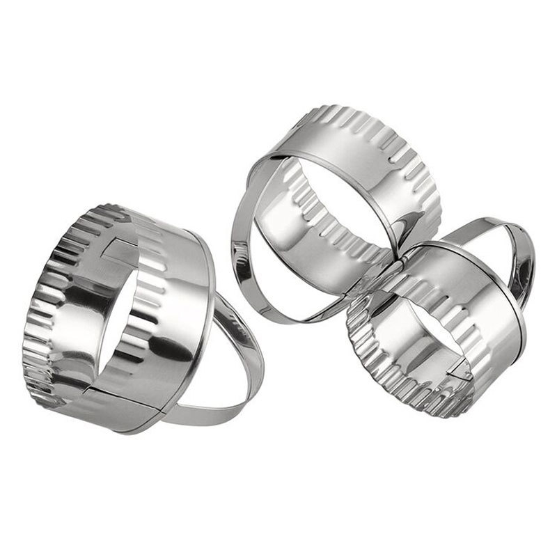 Set od 3 nehrđajućih kalupa za kekse, okrugli kalupi za pečenje