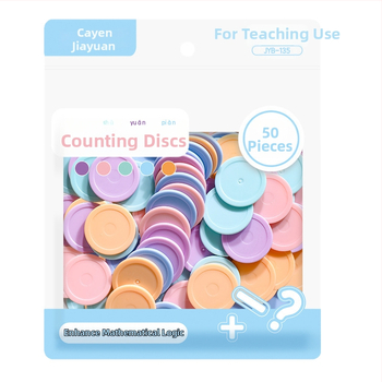 Matemaatika õppe-diskid 1. klassile: loendamine ja geomeetrilised kujundid, plastikust münid, Modian, kood Jyb-126bm, vanus 7–14, mitteelektriline