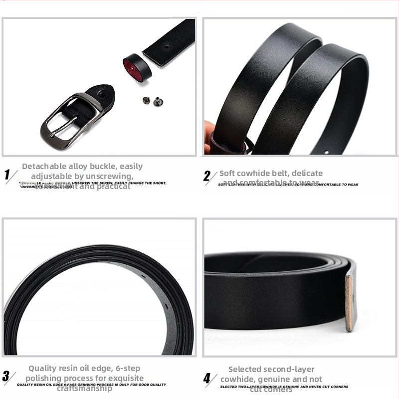 Moteriška natūralios odos juosta, paprastas ir stilingos dizainas, sagtis iš lydinio, užsegimas smeigtuku, universalus mados aksesuaras