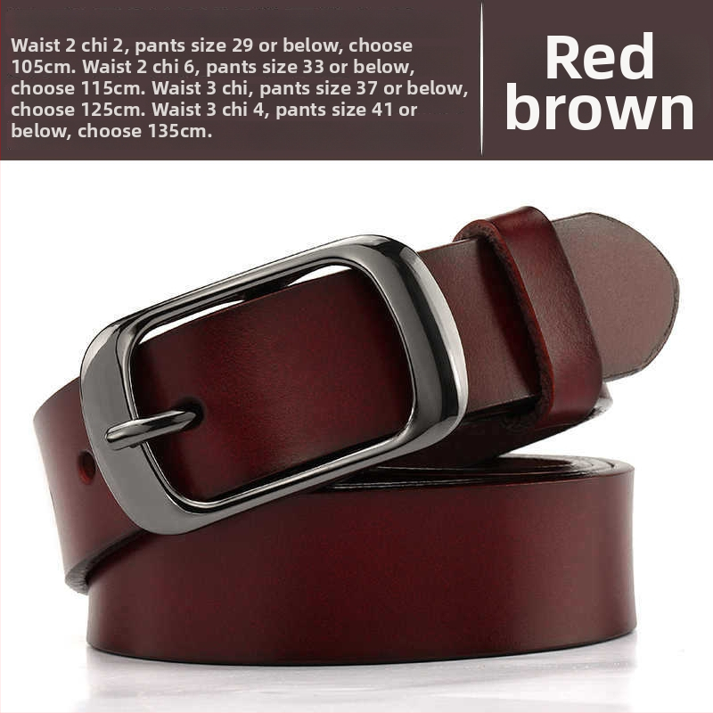 Moteriška natūralios odos juosta, paprastas ir stilingos dizainas, sagtis iš lydinio, užsegimas smeigtuku, universalus mados aksesuaras