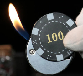 Metallist butaani gaaslatern – taaskäideldav, ümmarguse mündi kujundusega, ideaalne kingitus