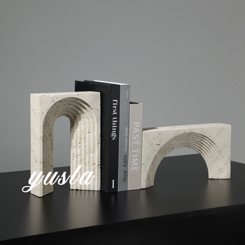 Geometrijski držači za knjige od smole – ukras dnevnog boravka, moderni minimalistički stil, materijal: plast/smola, brend From the South
