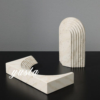 Geometrijski držači za knjige od smole – ukras dnevnog boravka, moderni minimalistički stil, materijal: plast/smola, brend From the South