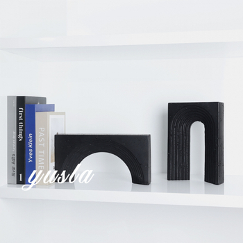 Geometrijski držači za knjige od smole – ukras dnevnog boravka, moderni minimalistički stil, materijal: plast/smola, brend From the South