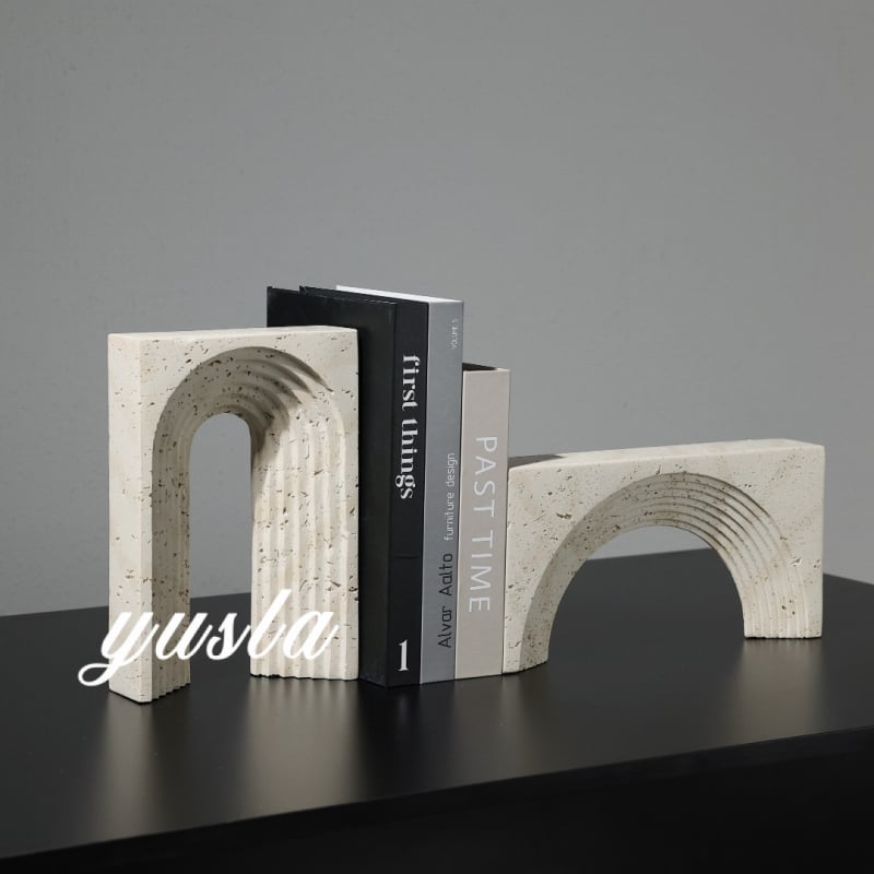 Geometrijski držači za knjige od smole – ukras dnevnog boravka, moderni minimalistički stil, materijal: plast/smola, brend From the South