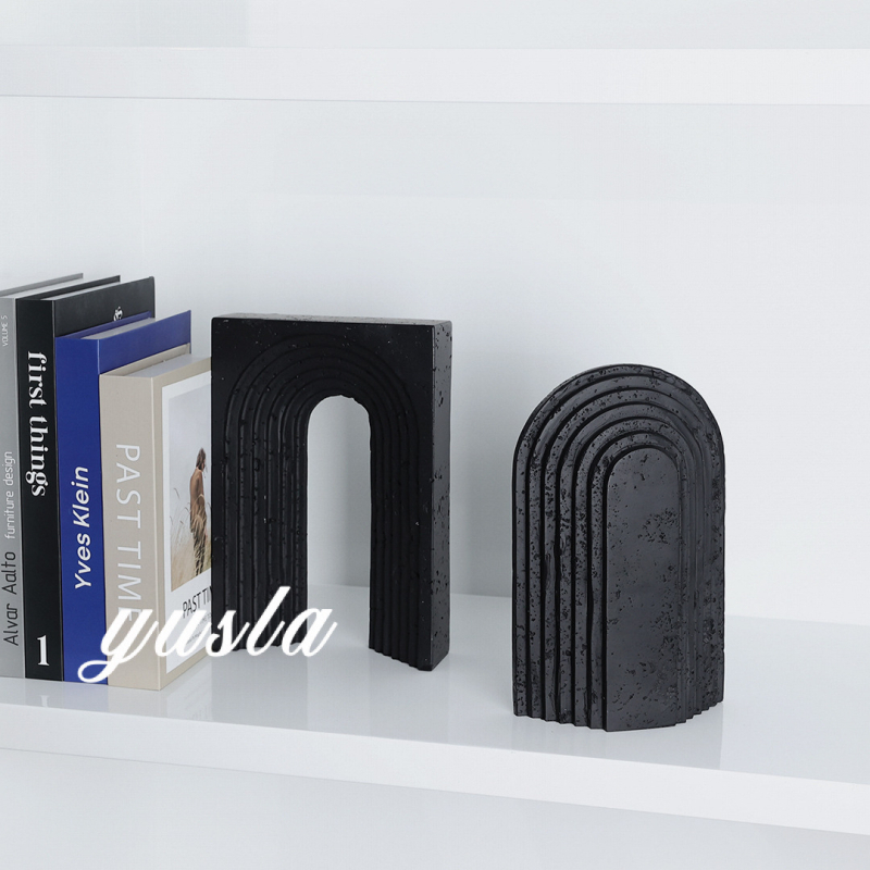 Geometrijski držači za knjige od smole – ukras dnevnog boravka, moderni minimalistički stil, materijal: plast/smola, brend From the South