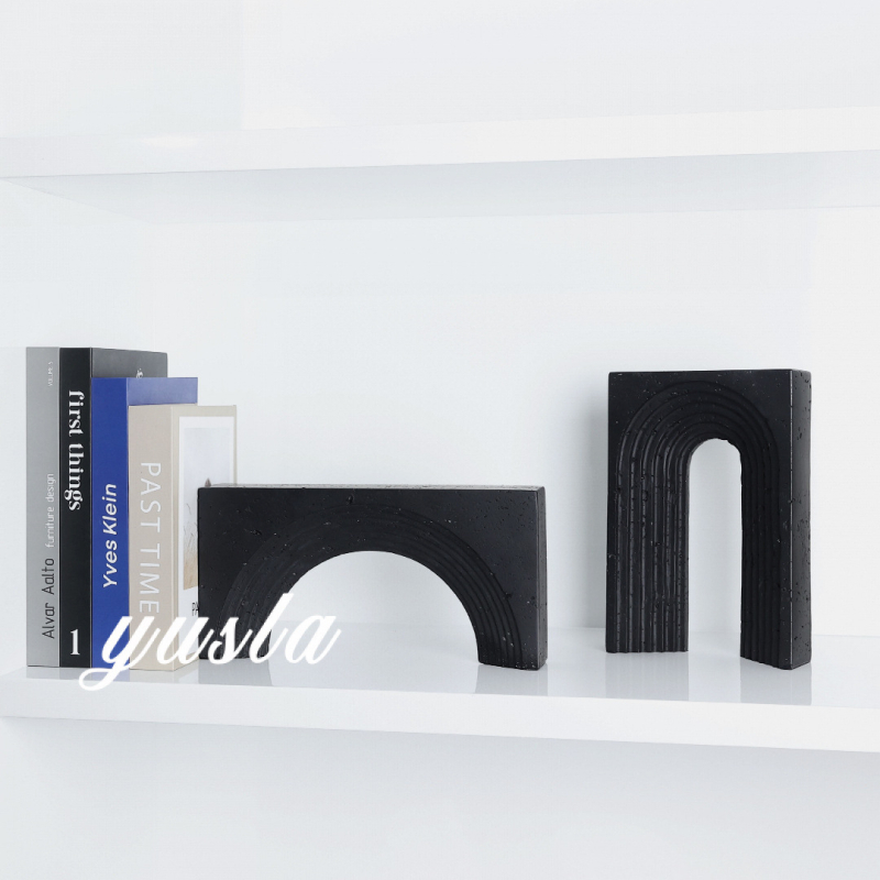 Geometrijski držači za knjige od smole – ukras dnevnog boravka, moderni minimalistički stil, materijal: plast/smola, brend From the South